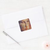 Sticker Carré Face Abstraite (Enveloppe)