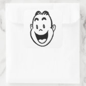 STICKER CARRÉ FACE HEUREUSE (Sac)