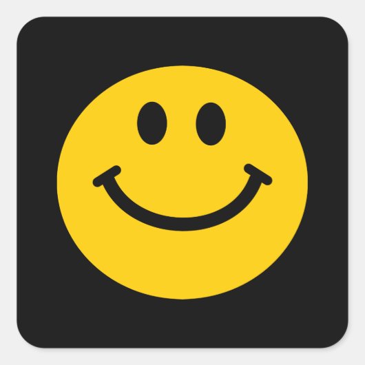 Sticker Carré Face jaune (Devant)