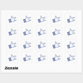 Sticker Carré Facebook comme You Rock pouce icône Rock et Roll (Feuille)