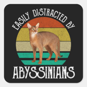 Sticker Carré Facilement Distrait Par Les Abyssiniens