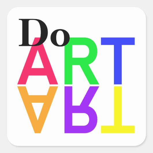 STICKER CARRÉ FAIRE "ART" (Devant)