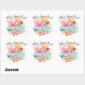Sticker Carré Faire des esprits brillants Tropical Beach vacance (Feuille)