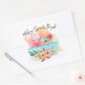 Sticker Carré Faire des esprits brillants Tropical Beach vacance (Enveloppe)