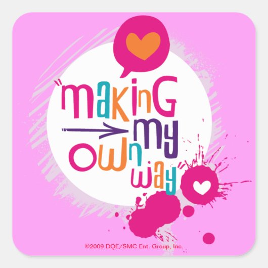 Sticker Carré Faire ma propre voie (Devant)