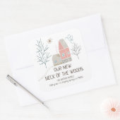 Sticker Carré Faire-part de déplacement | Cou de l'Autocollant B (Enveloppe)