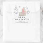 Sticker Carré Faire-part de déplacement | Cou de l'Autocollant B (Sac)