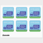 Sticker Carré Faire-part de déplacement de camion sur mesure (Feuille)