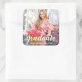 Sticker Carré Faire-part de graduation moderne (Sac)