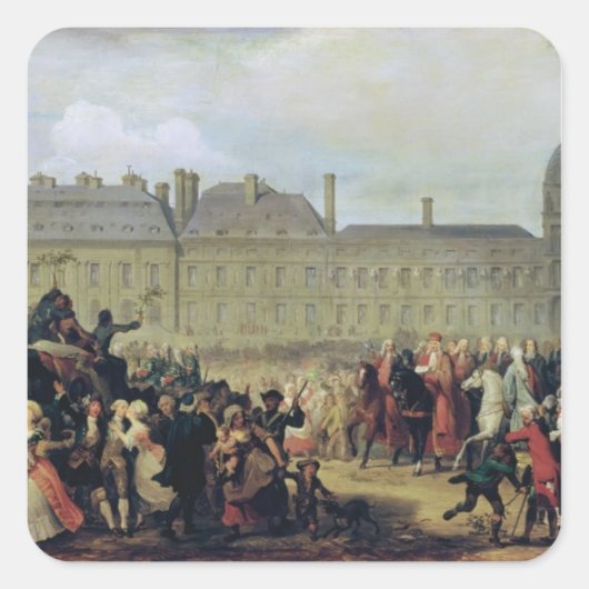 Sticker Carré Faire-part de la signature du traité (Devant)