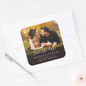 Sticker Carré Faire-part de mariage avec texte Photographique (Enveloppe)