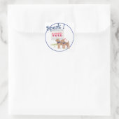 Sticker Carré Faire sortir le VOTE (Sac)