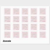 Sticker Carré Faire un voeu (Feuille)