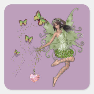 Sticker Carré Fairy queen cadeau