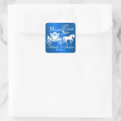 Sticker Carré Fairy Tale Carriage Sapphire Blue (Sac)