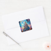 Sticker Carré Fairy Tale Castle Imaginaire Art (Enveloppe)