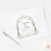 Sticker Carré Fairytale Entrée du Mariage forestier (Enveloppe)