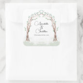 Sticker Carré Fairytale Entrée du Mariage forestier (Sac)