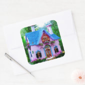 Sticker Carré Fairytale Maison colorée (Enveloppe)