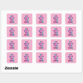 Sticker Carré Fais ce que tu aimes (Feuille)