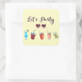 Sticker Carré Faisons la fête Summer Soiree (Sac)