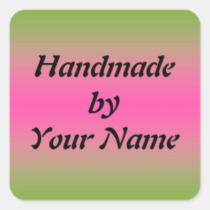 Sticker Carré Fait main par l'autocollant de modèle