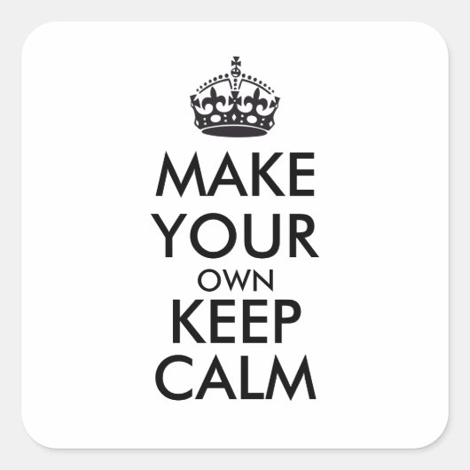 Sticker Carré Faites de votre propre calme - noir (Devant)