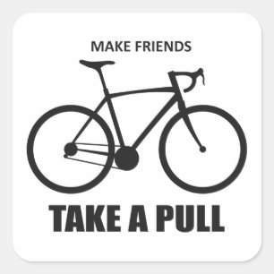 Sticker Carré Faites Faire Un Tour À Vélo À Vos Amis
