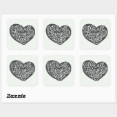 Sticker Carré Faites Tout Avec Amour (Feuille)