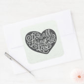 Sticker Carré Faites Tout Avec Amour (Enveloppe)
