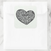 Sticker Carré Faites Tout Avec Amour (Sac)