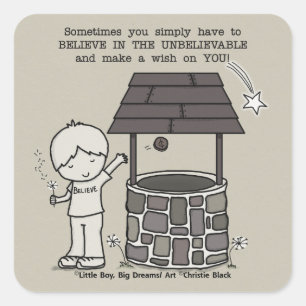 Sticker Carré Faites un voeu sur vous !