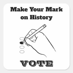Sticker Carré Faites votre marque sur l'histoire