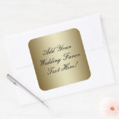 Sticker Carré Faites votre propre Gold Wedding Favoriser (Enveloppe)