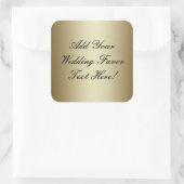 Sticker Carré Faites votre propre Gold Wedding Favoriser (Sac)