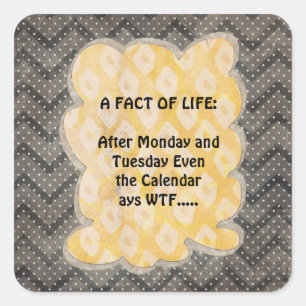 Sticker Carré Faits Fun WTF