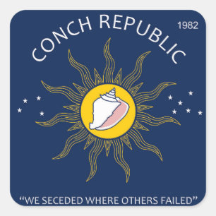 Sticker Carré FAKES Authentic Conch Republic