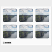 Sticker Carré Falaises de Moher dans l'autocollant de l'Irlande (Feuille)