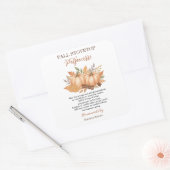 Sticker Carré Fall Stovetop Potpourri Recipe Pumpkin (Enveloppe)