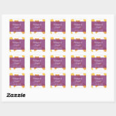 Sticker Carré Falling ginkgo feuille violet mariage faveur (Feuille)