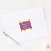 Sticker Carré Falling ginkgo feuille violet mariage faveur (Enveloppe)