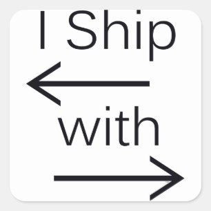 Sticker Carré Falln I Ship It (Vous Choisissez Couleur Arrière -