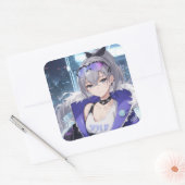 Sticker Carré Fan art de Silver Wolf 1 (Enveloppe)