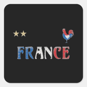 Sticker Carré Fan de football France Chemise Française