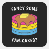 Sticker Carré Fancy Certains Pâtisseries Drôle LGBTQ Pansexual P (Devant)