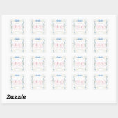 Sticker Carré Fancy Florals Diplômé (Feuille)