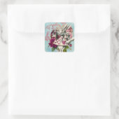 Sticker Carré Fancy Wonderland White Rabbit (Sac)