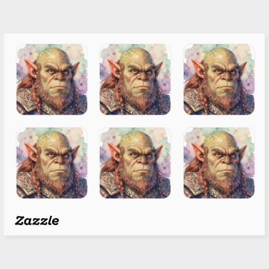 Sticker Carré Fantasy Warrior: Dagar (Feuille)