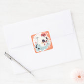 Sticker Carré fantôme de Kawaii 02 (Enveloppe)