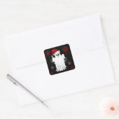Sticker Carré Fantôme de Noël (Enveloppe)